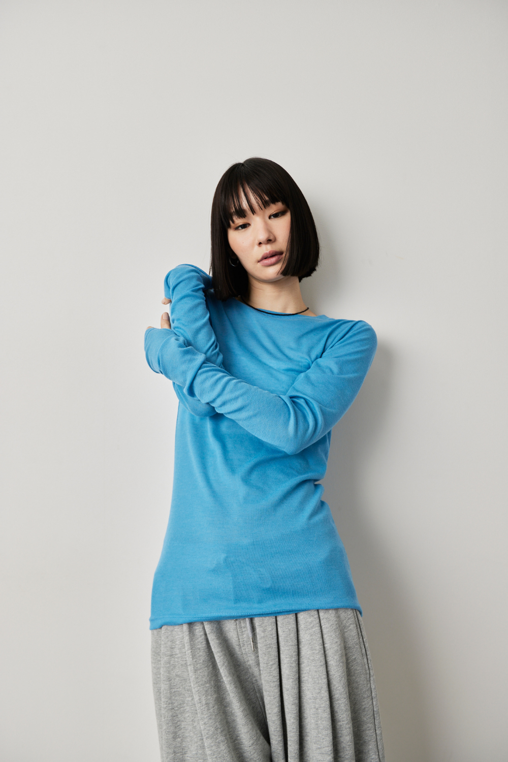 Sheer long sleeve tee