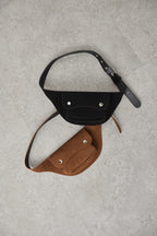 Suede pouch belt