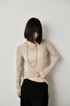 Sheer long sleeve tee