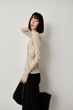 Sheer long sleeve tee