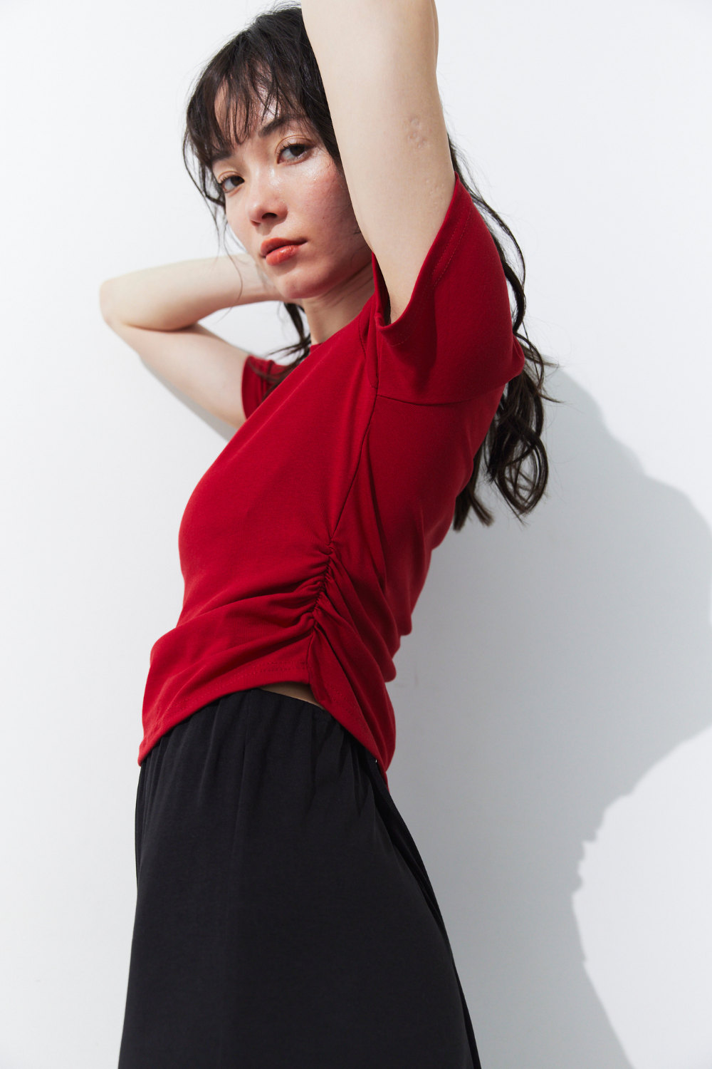 Side gather compact TEE