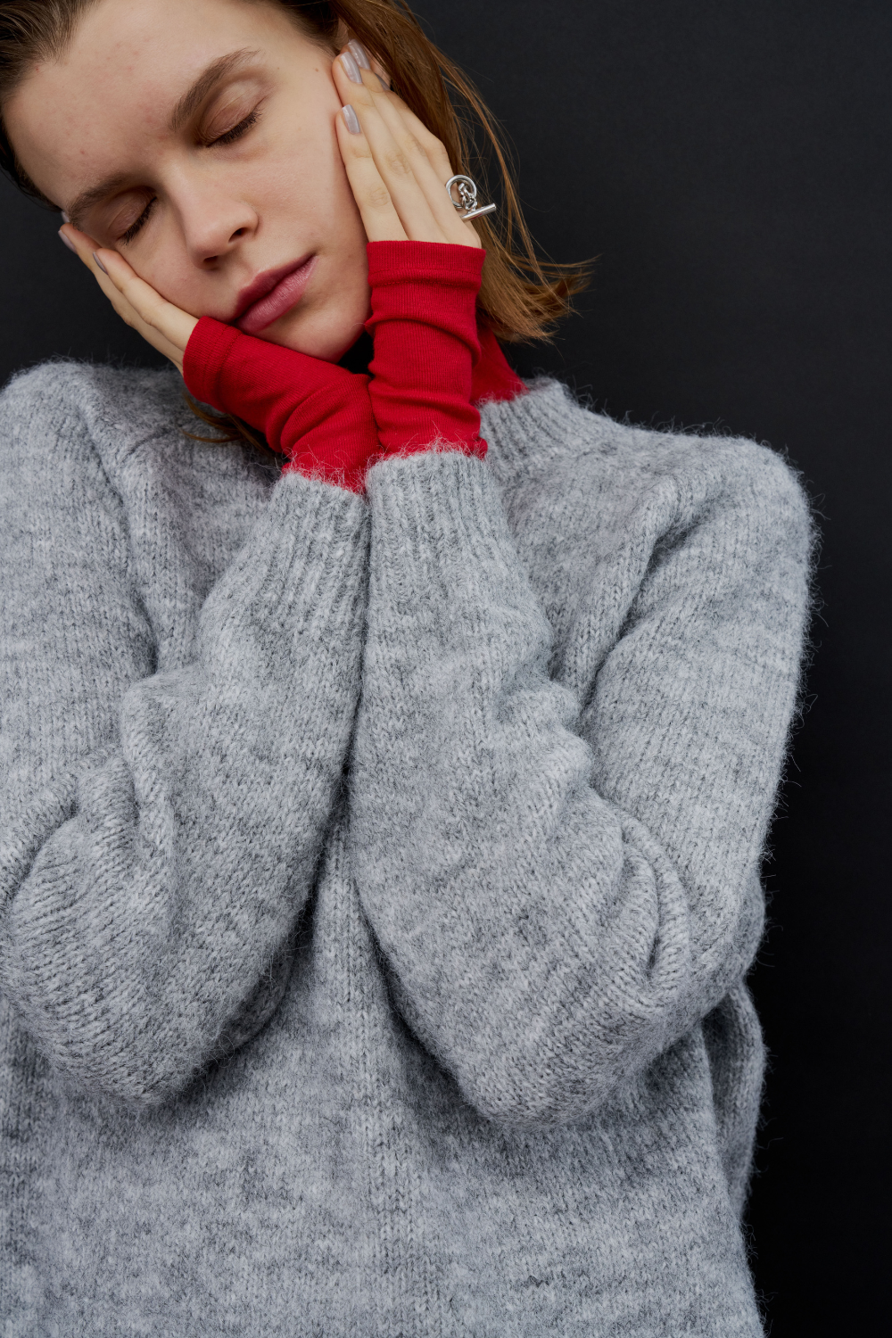 【 preorder 】 Soft hairy knit pullover
