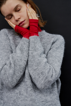 【 preorder 】 Soft hairy knit pullover