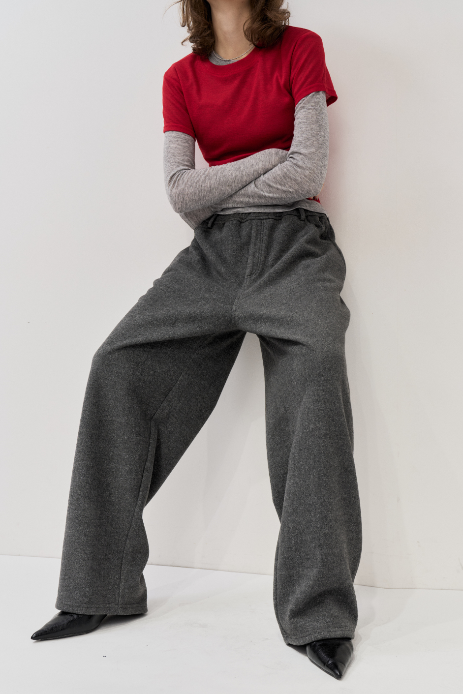 Brushed jersey pants