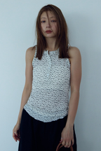 Flower henry neck tank top