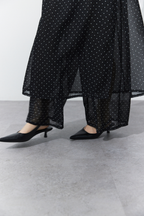 Sheer dot layered all-in-one