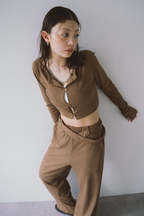 Shoulder belt rib pants