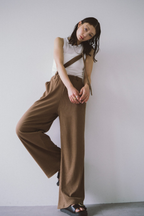 Shoulder belt rib pants