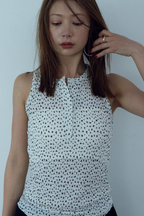 Flower henry neck tank top