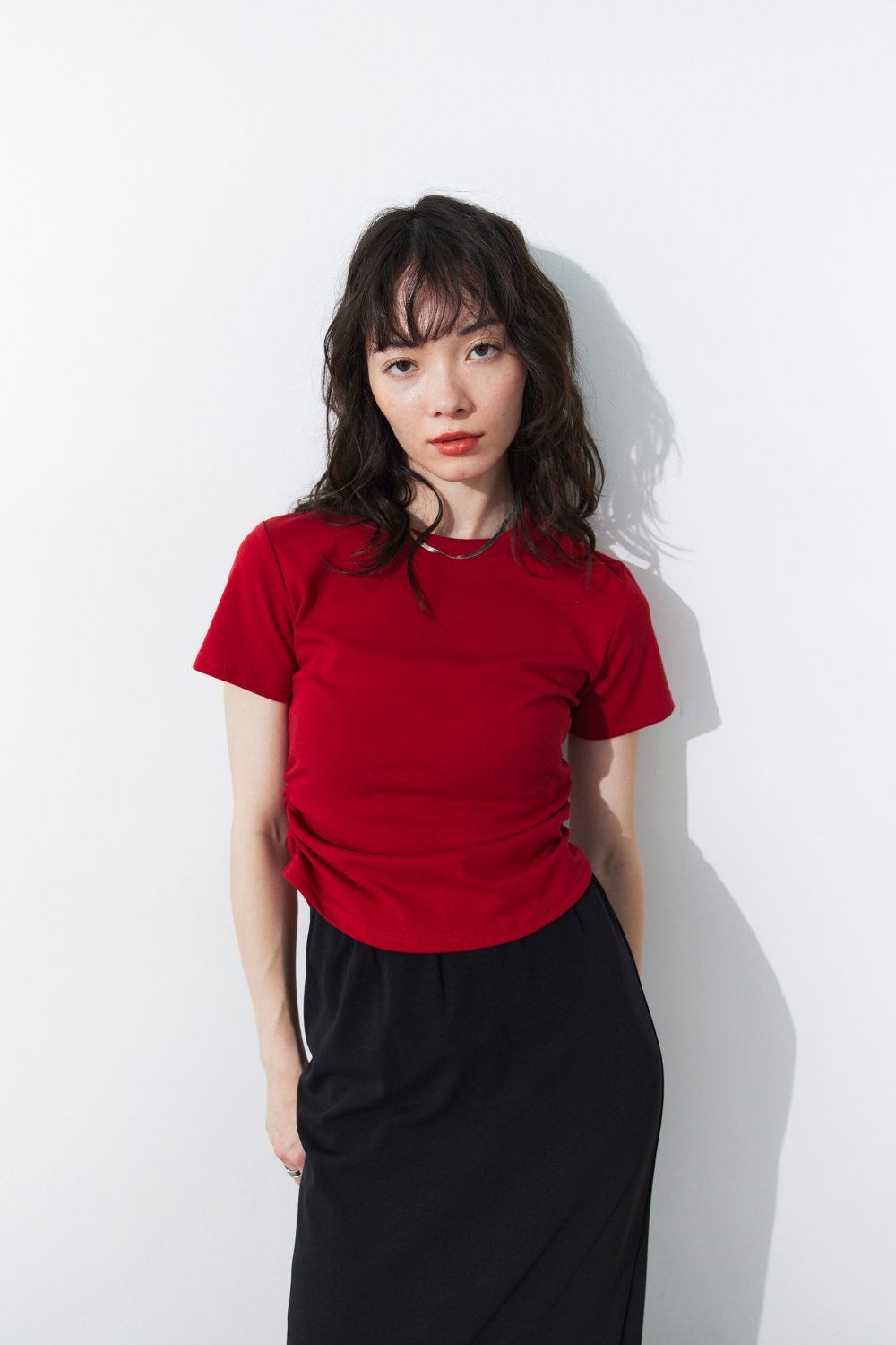 Side gather compact TEE