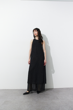 Sheer dot layered all-in-one