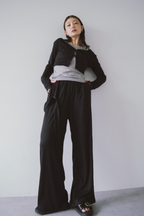 Shoulder belt rib pants