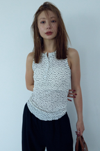 Flower henry neck tank top