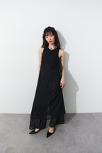Sheer dot layered all-in-one
