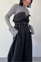 Bare wide overalls