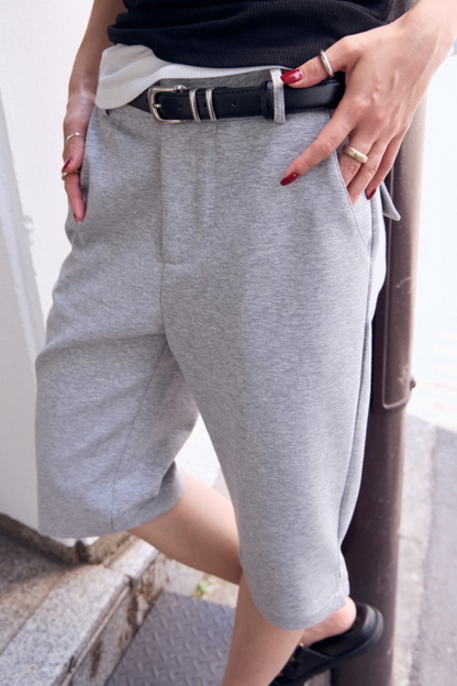 Slit hem capri pants