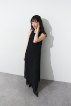 Sheer dot layered all-in-one