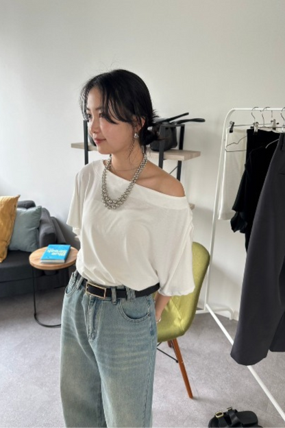 Bustier set one shoulder TEE