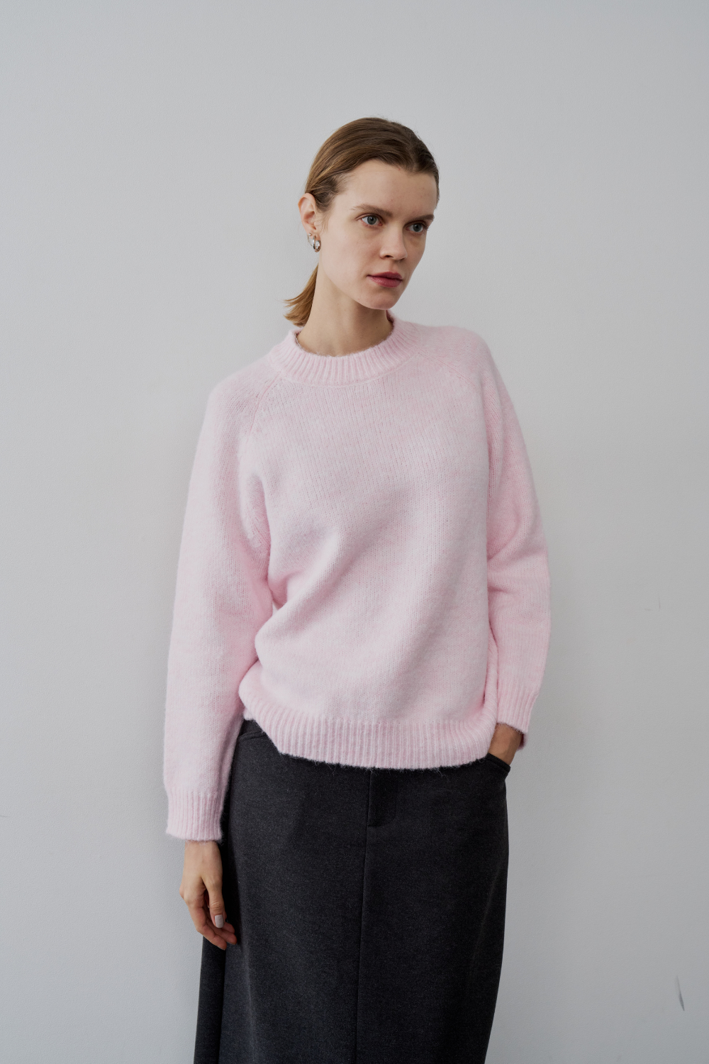 【 preorder 】 Soft hairy knit pullover