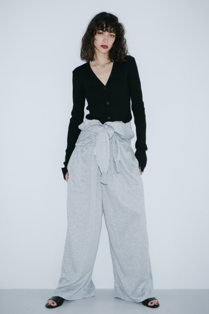 V-neck sweatshirt jumpsuit