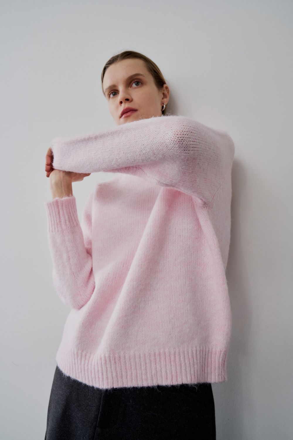 【 preorder 】 Soft hairy knit pullover