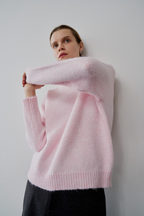【 preorder 】 Soft hairy knit pullover