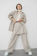 【Collaboration】Layered tuck pants