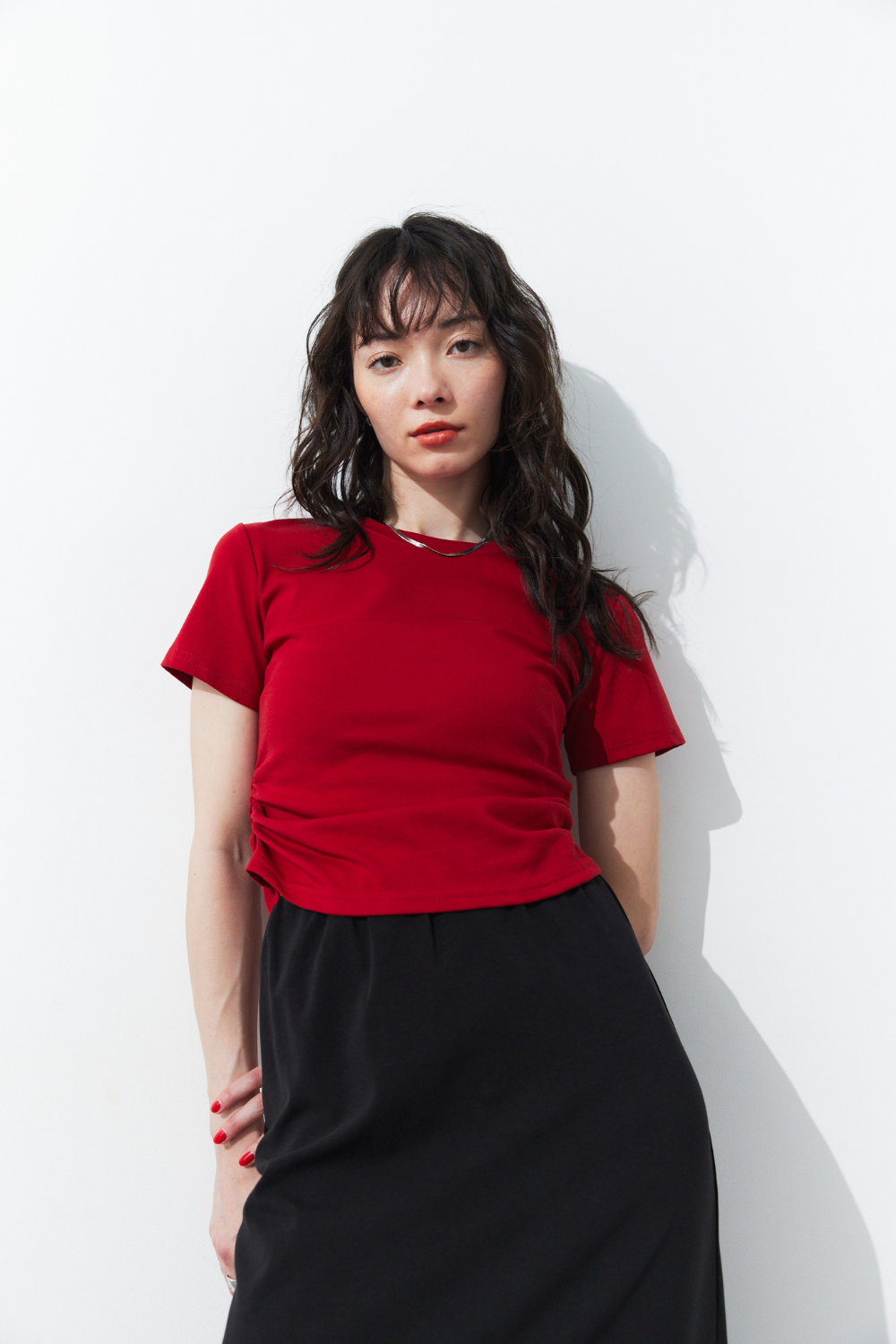 Side gather compact TEE