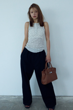 Flower henry neck tank top