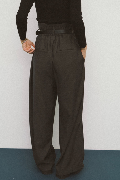 Pintuck high waist pants