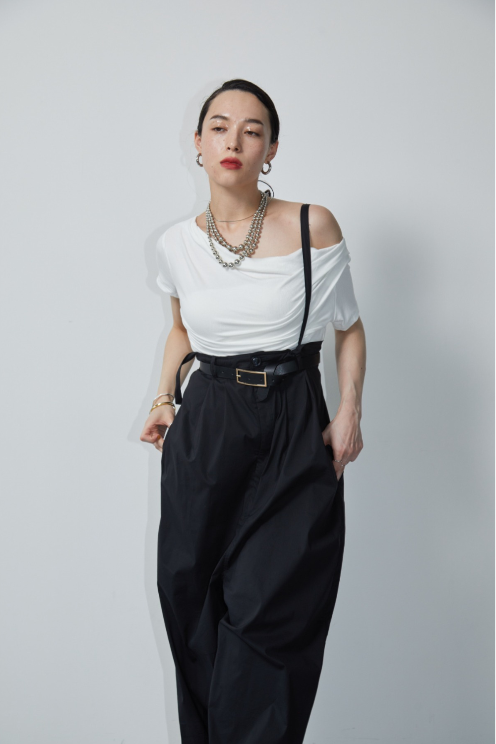 Wide leg 2way overalls