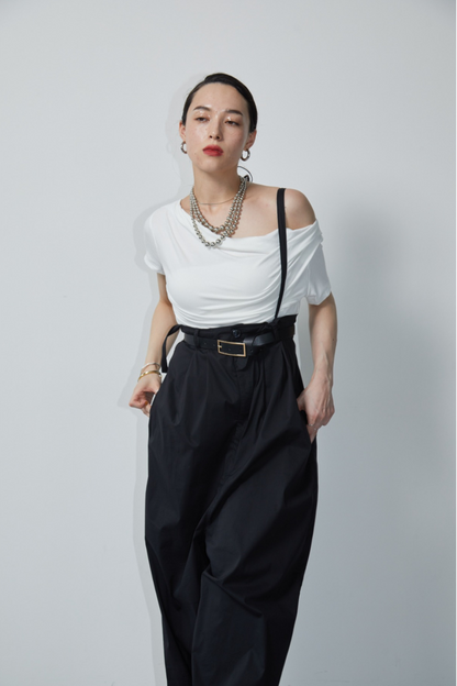 Wide leg 2way overalls