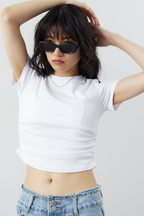 Side gather compact T-shirt