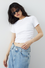 Side gather compact T-shirt