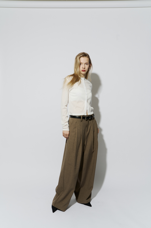 2-tuck wide pants