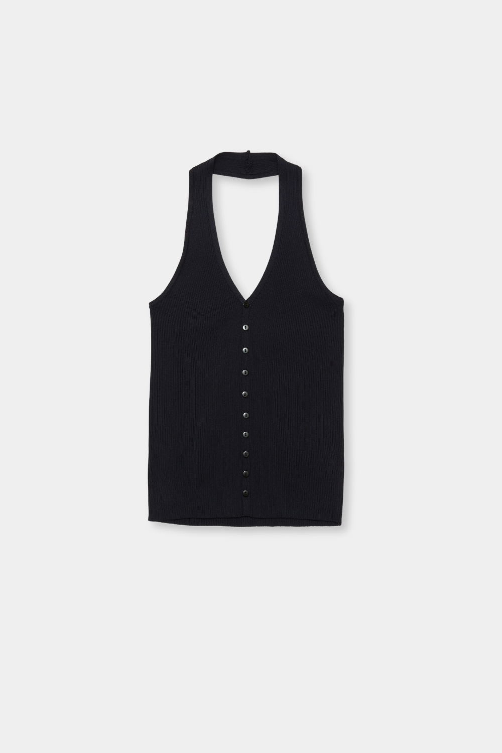 Halter neck knit vest