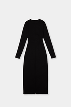 Long-sleeve back cut design dress