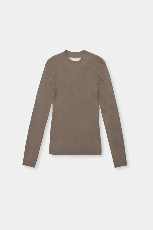 Back open rib knit