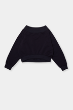 Sweatshirt-touch off-shoulder tops