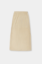 Side vent velour long skirt