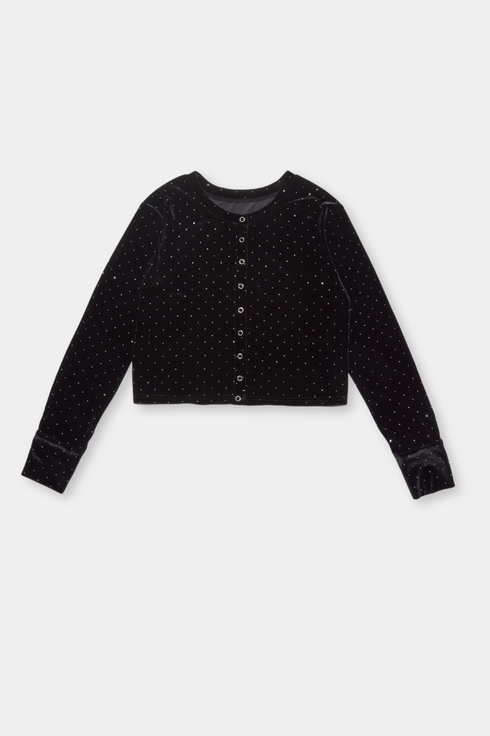 Shiny dot velour cardigan