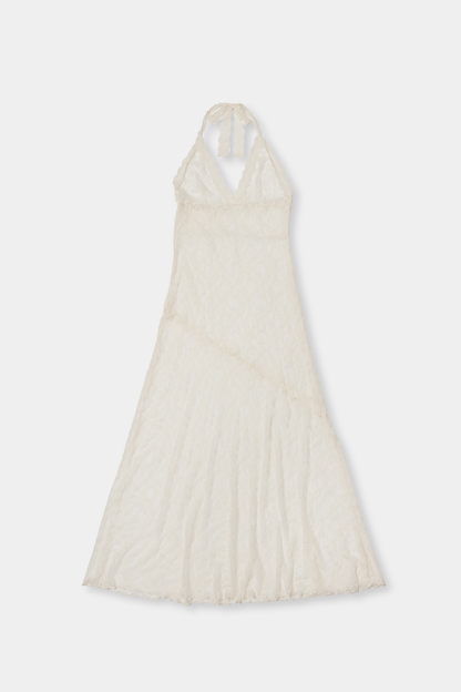 Halter neck lace dress