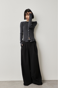 2-tuck wide pants