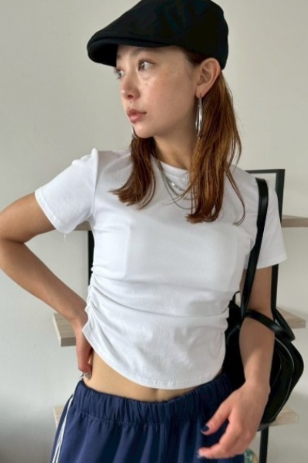 Side gather compact T-shirt