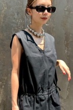 2WAY peplum sleeveless top