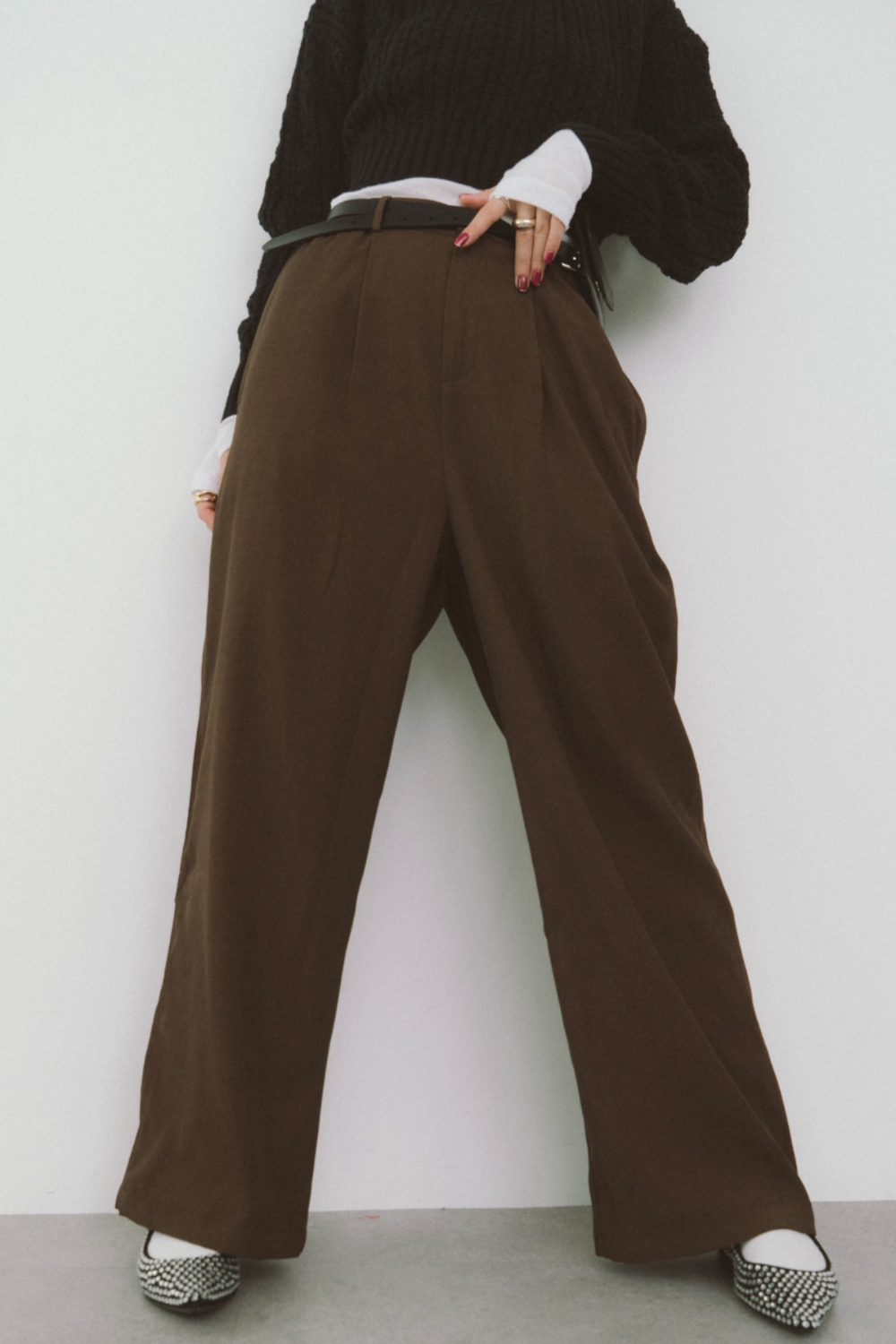 Comfort semi wide pants