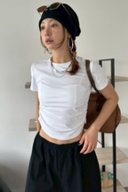 Side gather compact T-shirt