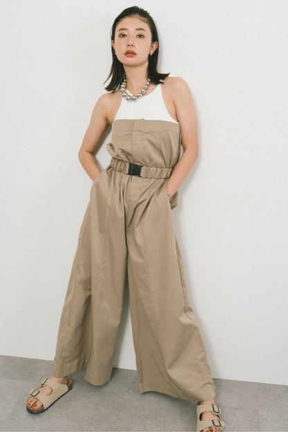 Bare wide overalls