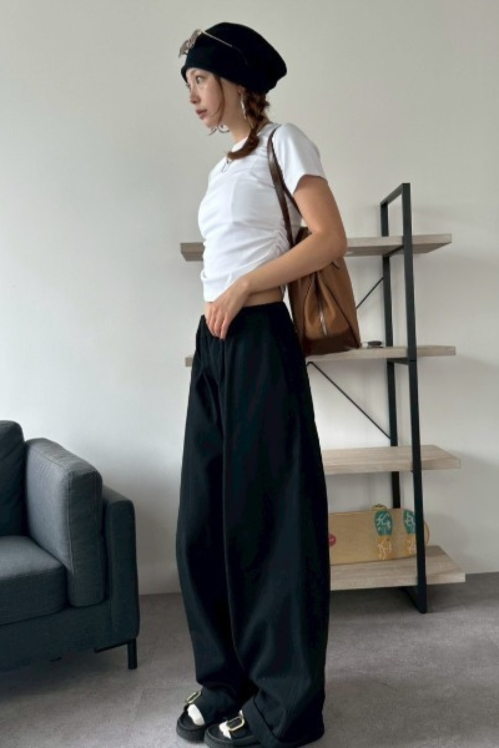 Side gather compact T-shirt