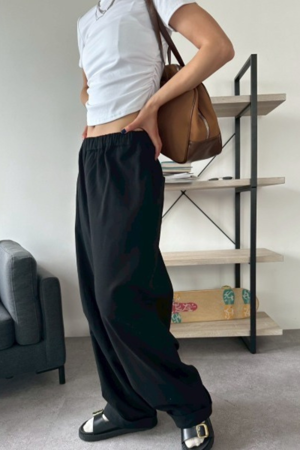 Side gather compact T-shirt